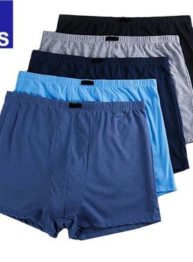 5pcs/Lot Large Size Men's Panties High Rise Loose Men Underw