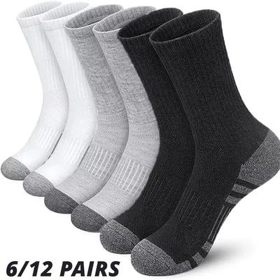 6/12 Pairs Men's Outdoor Gym Socks High Quality Comfortable