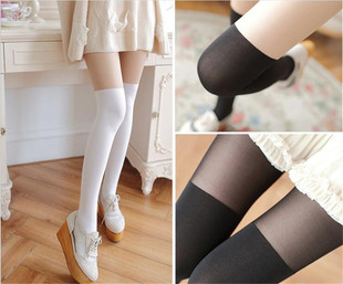Kawaii Lolita Tights Girl Lace Pantyhose  Dots  Women Transp
