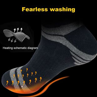 USB Electric Heated Skiing Socks Unisex Washable Thermal Ins