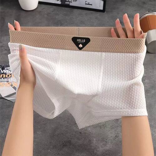 1pcs Men's Boxer Shorts Ice Silk Underwear Plus Size Underpa