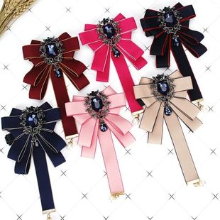 Vintage Luxury Pearl Bow Ribb Diamond Tie Head Gorgeous Lady