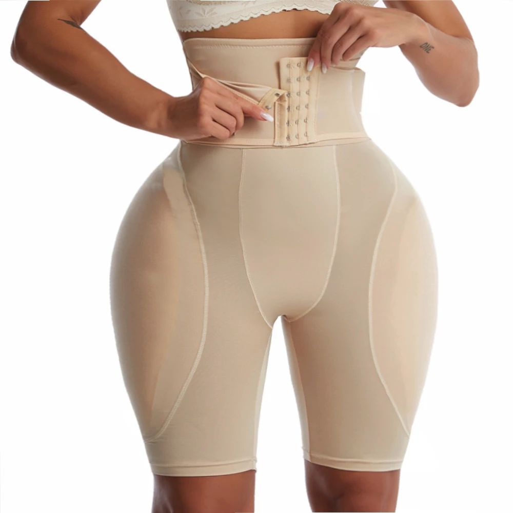 High Waist Trainer Body Shaper Padded Panty Buttock Booty Hi