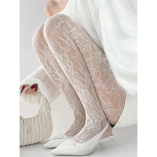 White Socks Women Sexy Fishnet Stockings Femme Summer Thin F