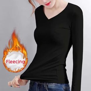 Women Thermal Underwear Winter Turtleneck Bottom Shirt Solid