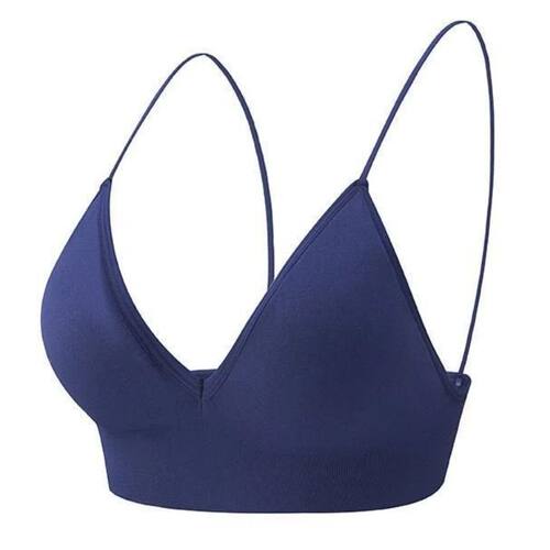V Neck Seamless Triangle Cup Bra Camisole Underwear Wrapped