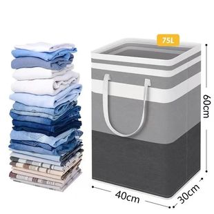 Fabric Laundry Basket 75L Clothes Waterproof Simple Sund New