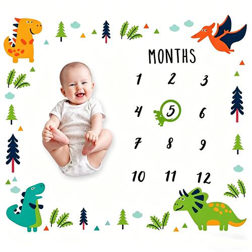 Ylsteed Newborn Milestone Blankets Baby Monthly Growth Souve
