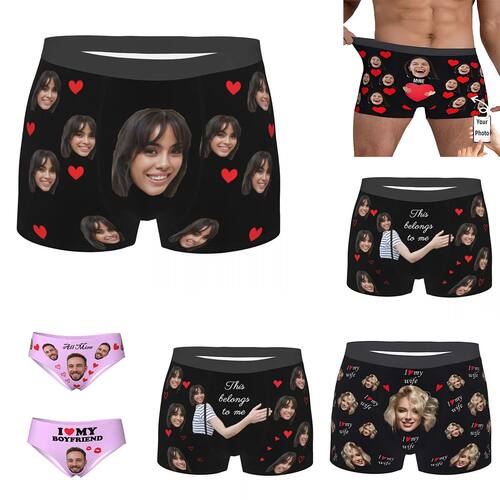 Personalized Sexy Boxer DIY Your Picture Shorts Panties Man