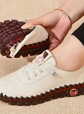 Women Vulcanized Shoes Pu Leather Casual Shoes Soft Comforta