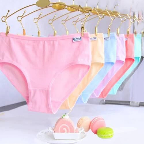 7 Pack Cotton Panties for Women Soft Breathable Solid Briefs