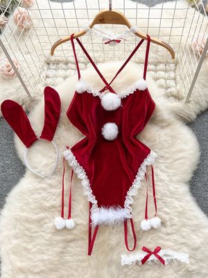 Christmas Women Bodysuits Lingerie Sexy SetsFashion Sleepwea