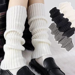 Y2K Women's Leg Warmers Lolita Long Socks Wool Knitted Foot