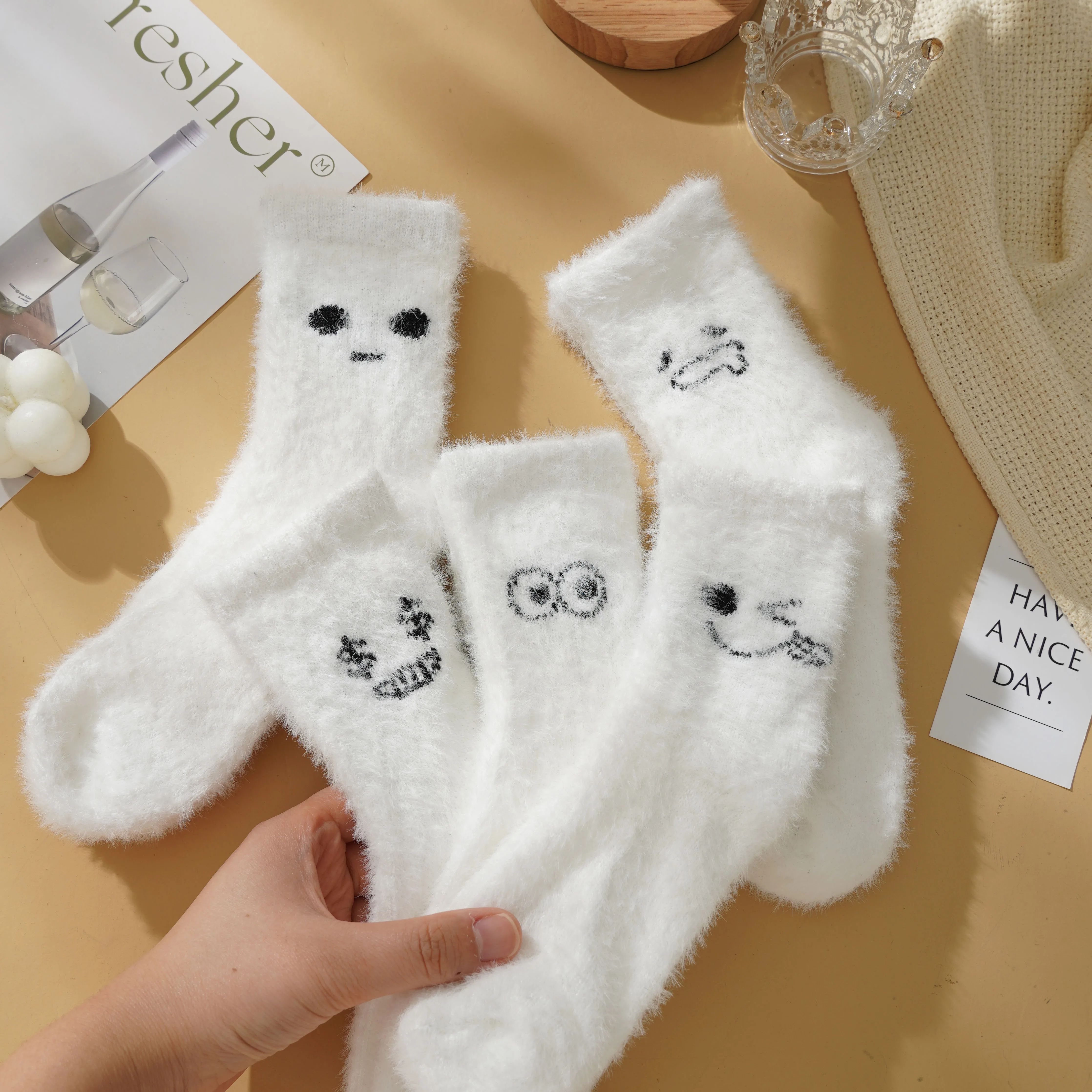 Women's Cute E White Ankle Socks Comfort Funny Breathable Wi
