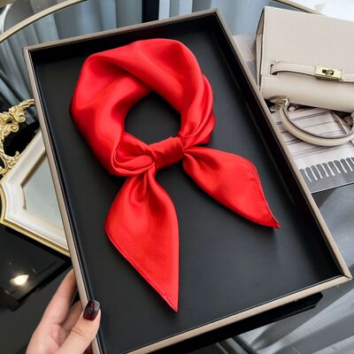 Latest Women's Solid Silk Shawl Hijabs Pashmina Foulard Band