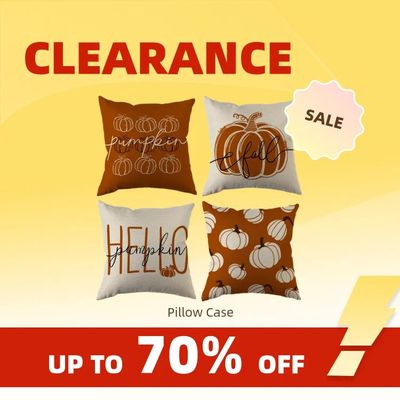 Clearance_1pc/4pcs Vintage Fall Pillow Covers 18x18 Inch - A