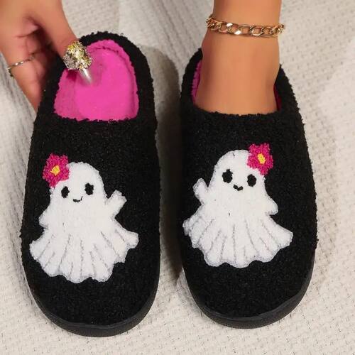 Halloween Fluffy Women's Slippers Home Winter Casual Cartoon