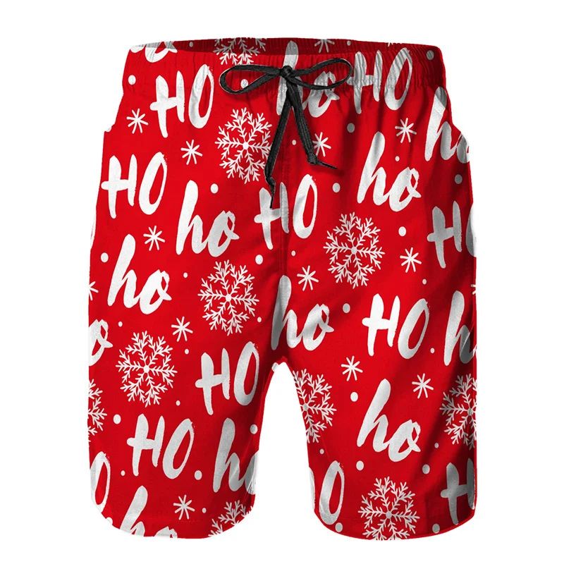 Merry Christmas Santa Claus Graphic Shorts Pants 3D Gingerbr