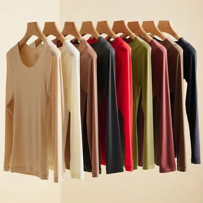 Winter Women Thermal Underwear Tops Keep Warm Long Sleeves B