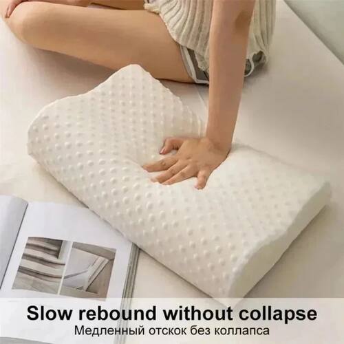 Memory Foam Orthopedic Neck Pillow – Slow Rebound for Neck