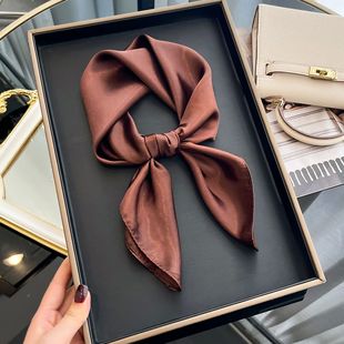 60cm Solid Colors Neckerchief  Scarf For Women Silk Satin He