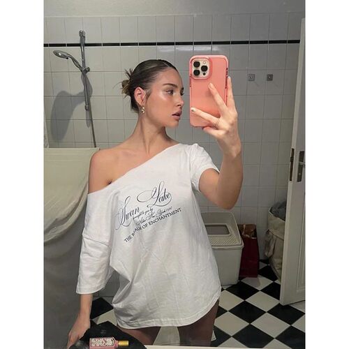 Casual Relax Woman T-shirt Letter Women Hot New Versatile St