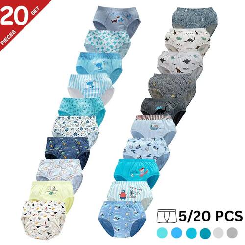 5/20 Pcs Boys Triangle Underwear High-quality Cotton Fabric