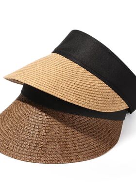 Foldable Portable Beach Hat Wide Brim Sun Hat Roll-up Summer