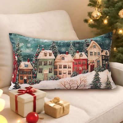 Christmas Winter Wonderland Pillow Covers Christmas Decorati