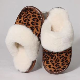 Crestar Women Winter House Slippers Lady GirlsLeopard Warm F