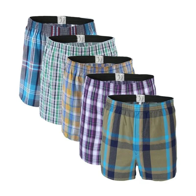 5Pcs/lot Boxer Men Thin Summer Underwear Cotton Man Big Size图片
