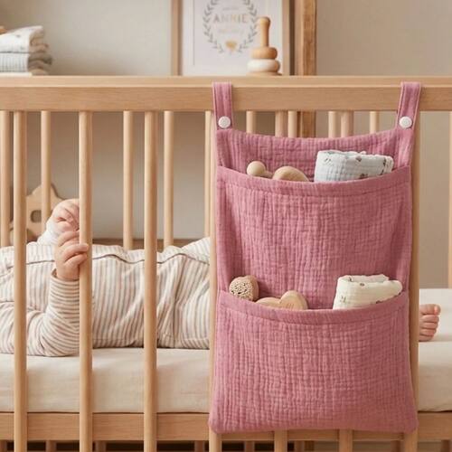 Pure Cotton Baby Crib Hanging Bag Multifunctional Newborn Su