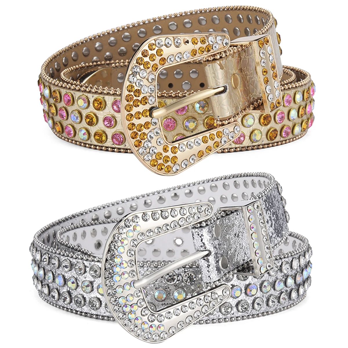 Women's Jeans Rhinestone Large Size Belt Men's Belt Western
