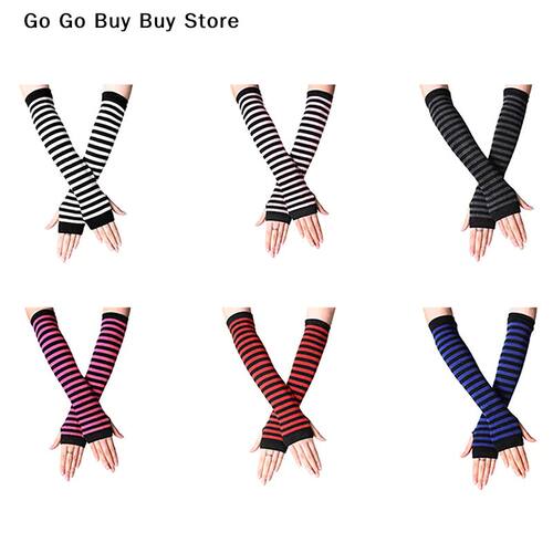 Y2K Gothic Lolita Gloves Arm Cover Arm Warmers Black Grey St