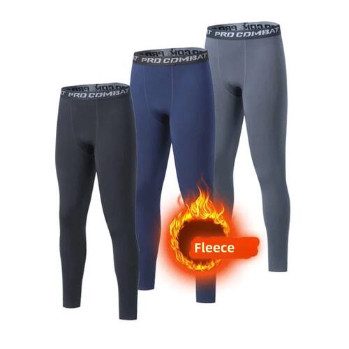 Winter Men Thermal Underwear Man Fleece Leggings Tights Warm