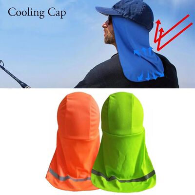 Cooling Cap Elastic Sun Shade Hat Wide Brim Neck Shield Elas