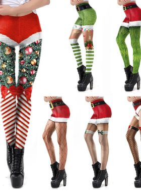 Christmas Belt Leggings Gift Autumn Winter Festival Legging