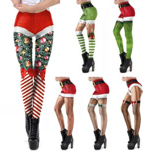 Christmas Belt Leggings Gift Autumn Winter Festival Legging