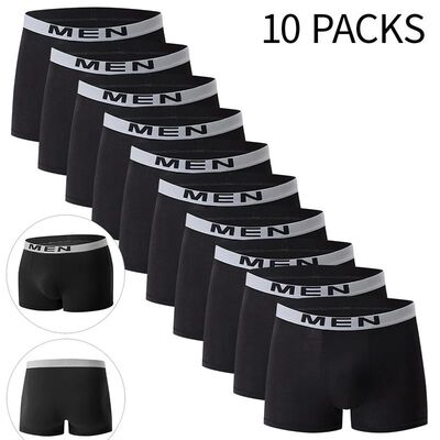 4/10 Piece Men's Four Season Black Fashionable Casual Basic