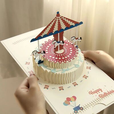 Happy Birthday Pop Up Card – 3D Birthday or Anniversary Gre