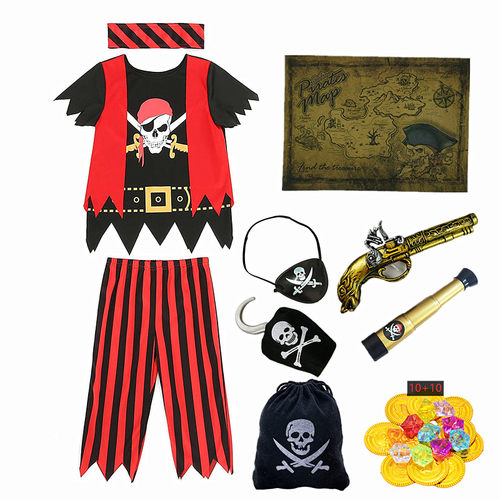 Jack Pirate Costume Children's Pirate Toy Set Halloween Pira