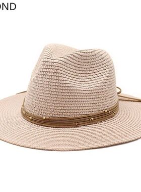 Big Size 60CM New Straw Hat 7cm Brim Summer Cooling Beach Su