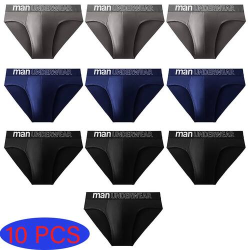 10 Pcs/Lot Men's Briefs Underwear Letter Comfortable Panties
