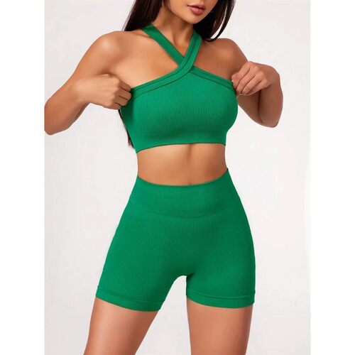 2Pcs Yoga Sets Naked Feel Gym Set Women Workout Clothes High