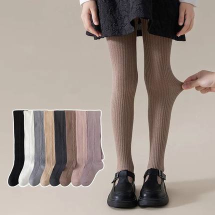 0-12 Years Cute Kids Girls Cotton Tights Spring Autumn Winte