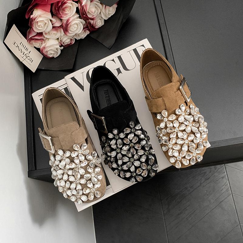 牛皮版~法式复古勃肯鞋女