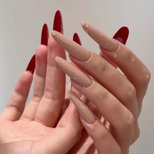 秋冬爆款红底cl高跟鞋可卸美甲贴