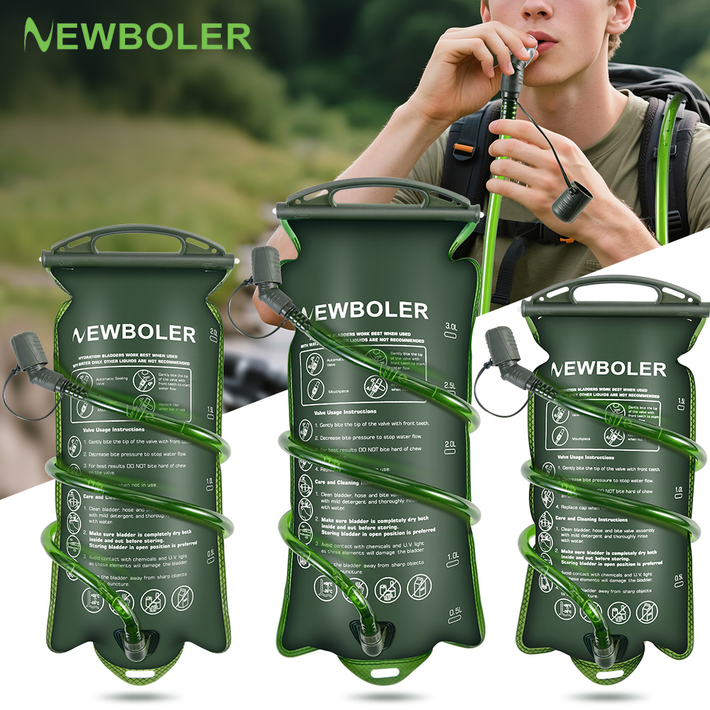 NEWBOLER户外运动饮水袋1.5L/2L/3L便携式折叠水囊马拉松跑步水袋