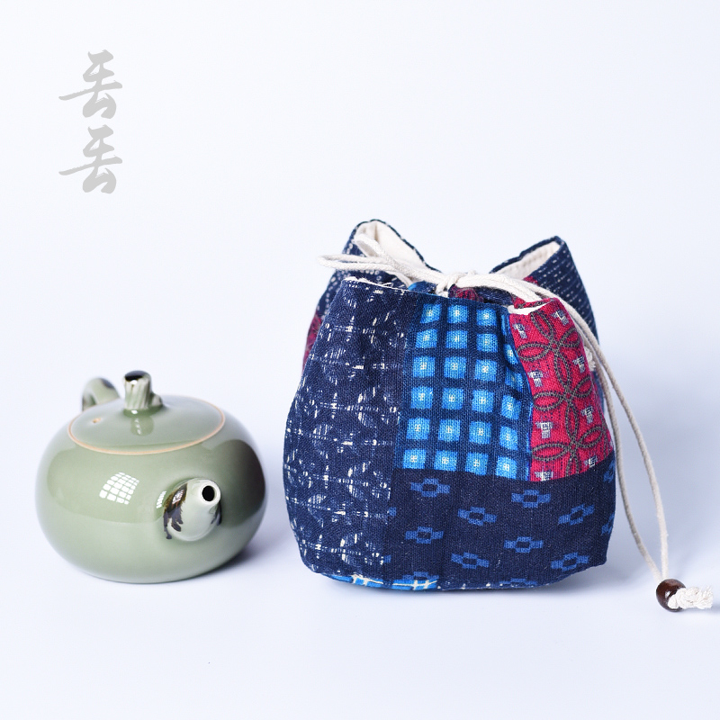 纯棉加厚夹棉茶壶公道杯茶具收纳布袋子旅行便携包装袋首饰手串袋