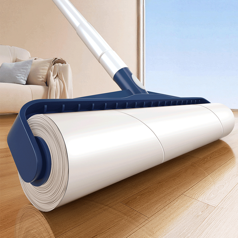日本粘毛器滚筒长杆家用粘毛神器